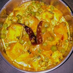 Matar paneer A picture of Matar paneer.