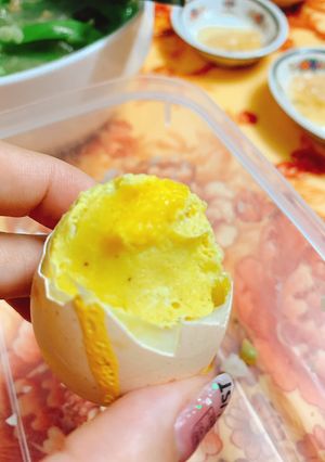 Hình của món Trứng gà nướng.