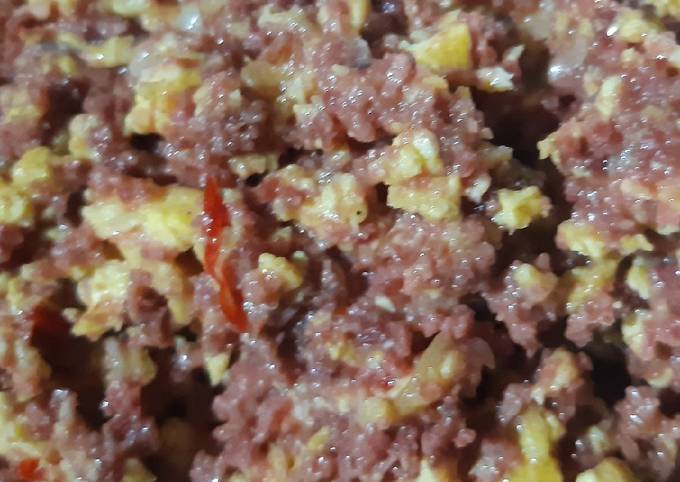 Cara Memasak Tumis kornet telur ala mom&#39;s nduts Anti Gagal