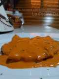 Filetes de ternera con salsa de pimiento del piquillo