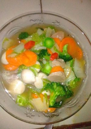 Foto resep Capcay duet bakso