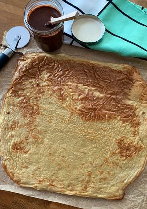Une photo de ☆Crêpe Géante Sans Gluten, au Four☆