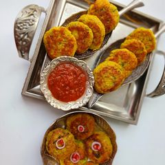 A picture of High Protein Moong Dal/Toor Dal and Soy Paneer Cutlet.