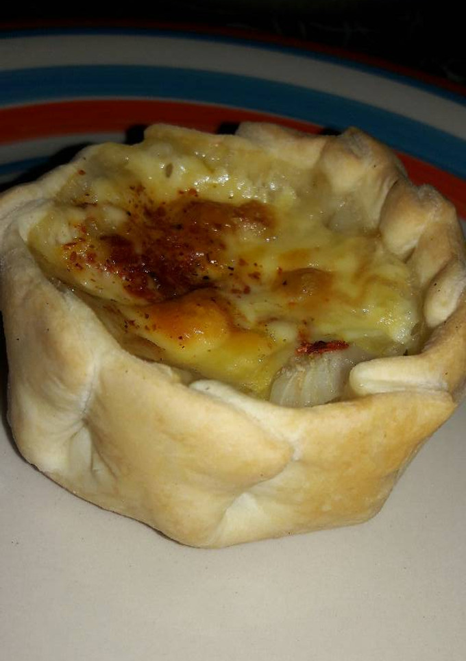 Una foto de Canastitas rápidas de queso y cebolla