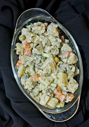 عکسی از دستور سالاد شوید+سیب زمینی