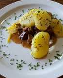 Carne al jugo con papas