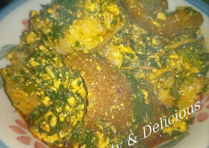 Egusi and bitterleaf soup