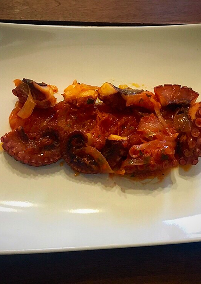 Una foto de Pulpo a la mallorquina (o Pop amb ceba)