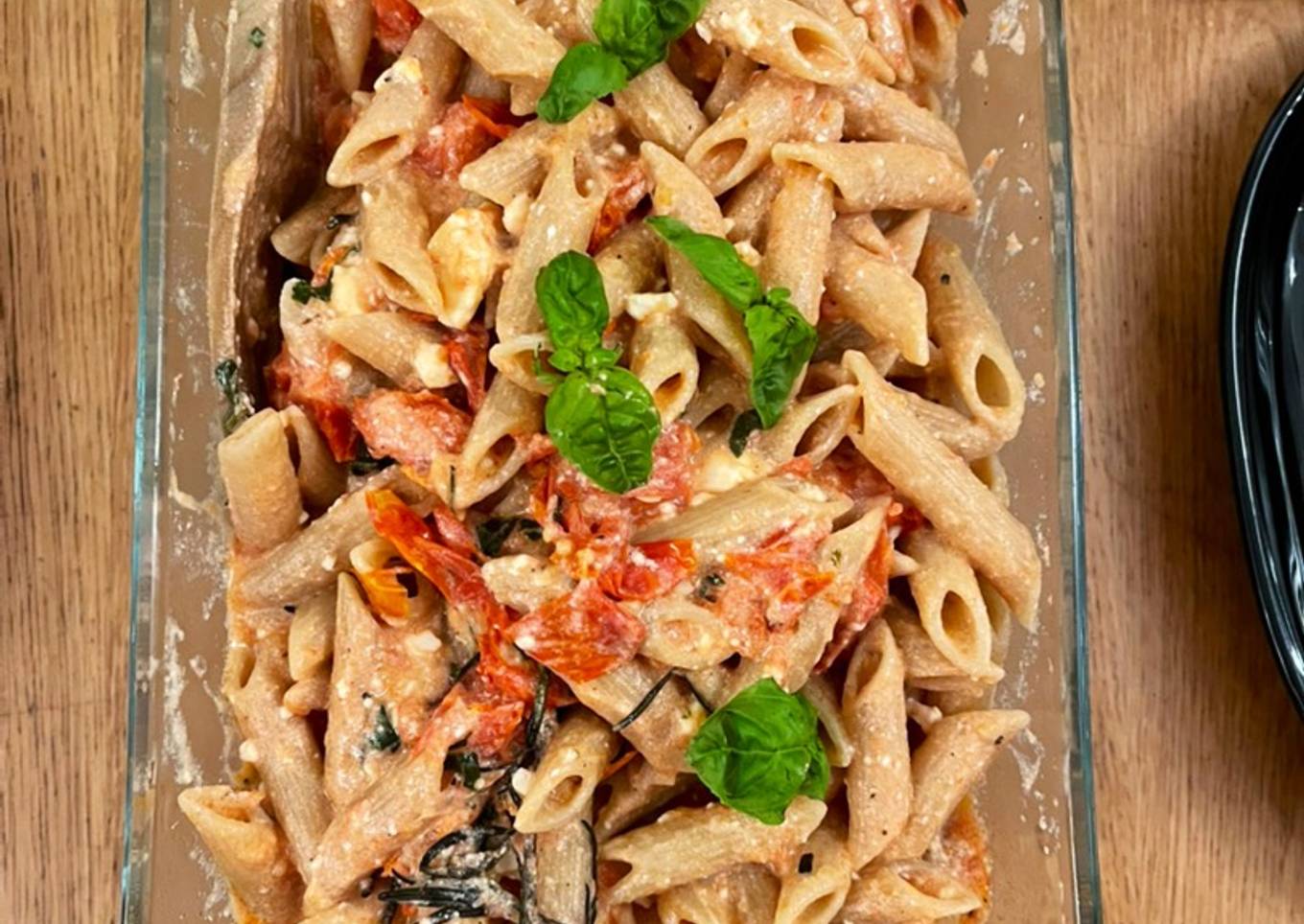 Feta pasta baked