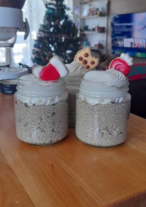 Una foto de Pudin de chia navideño 🎄
