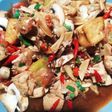 Tumis ayam tahu saos tiram