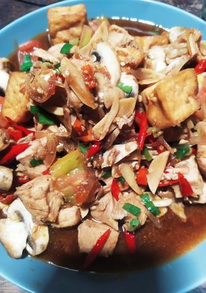 Foto resep Tumis ayam tahu saos tiram