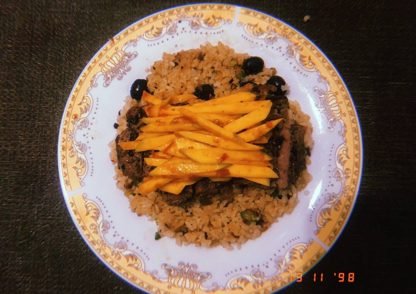 Fake-Wagyu in Mango Sambal with Butter Spiced Rice