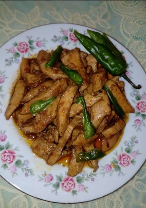 A picture of Chicken chilli 🌶 🌶️.