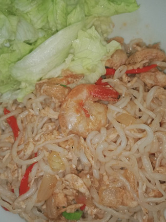 Cara Gampang Membuat Mie diet sehat shirataki noodle w/ ayam rebus dan udang Rumahan
