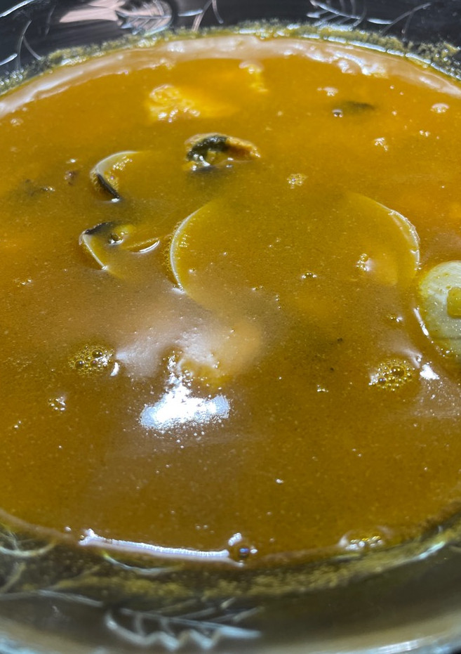 Una foto de Sopa de marisco. Robot Mambo de cecotec
