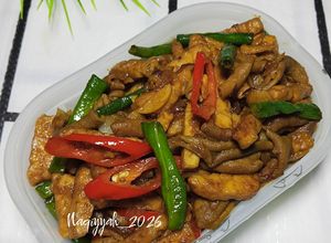 Foto resep Tumis Campur (Tempe, Usus, Kacang Panjang)