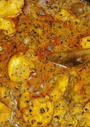 A picture of Chicken Banga Soup.