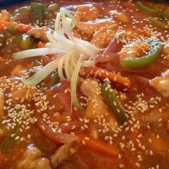 A picture of Sweet n sour fish.