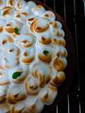 Tarta de Chocolate con Curd de plátano y merengue suizo