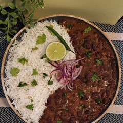 Rajma with zeera rice A picture of Rajma with zeera rice.
