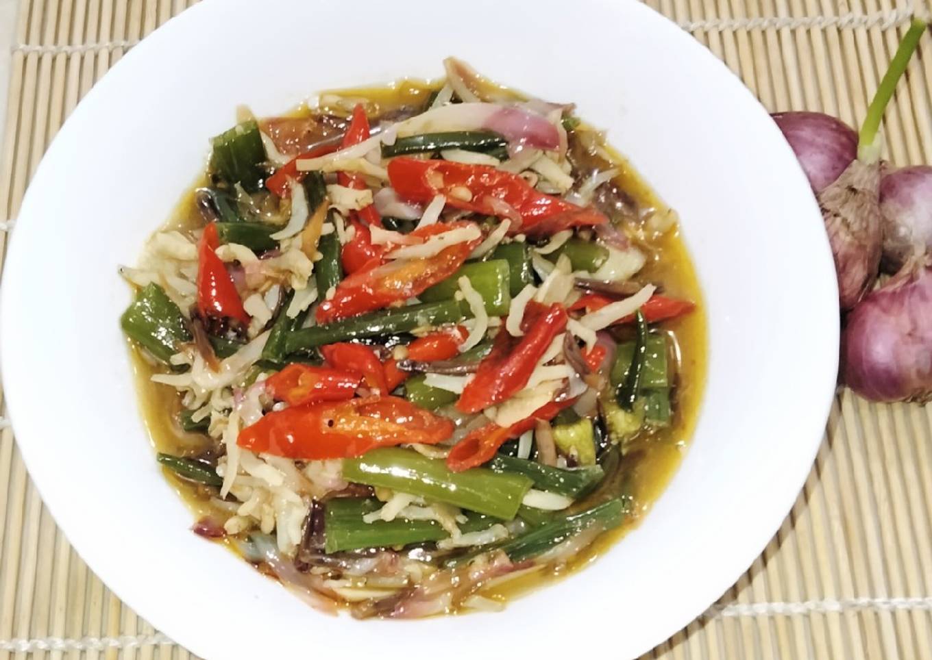 Tumis Teri Bunga Bawang