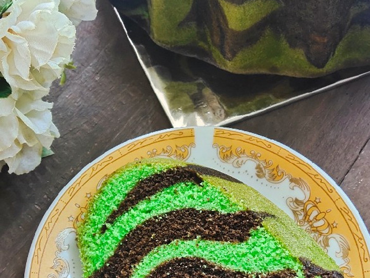Resep Bolu Pandan Cokelat Putih Telur, Sempurna