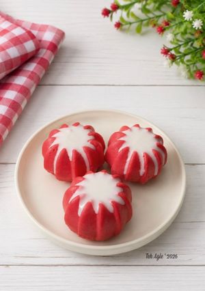 Foto resep Bolu kukus lowcarbo merah putih