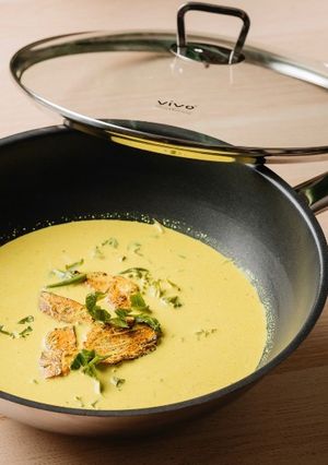 A picture of Smoke Chicken in Creamy Turmeric Fernshoot Gravy by Dato’ Fazley Yaakob.