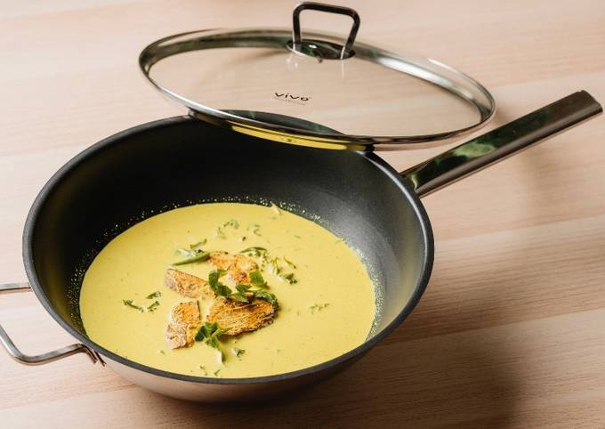 Teach Your Children To Smoke Chicken in Creamy Turmeric Fernshoot Gravy by Dato’ Fazley Yaakob