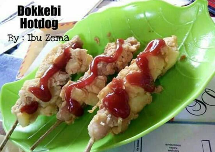 Dokkebi Hotdog street food korea selatan