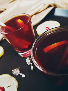 A picture of Pomegranate Spritzer Mocktail Shots.