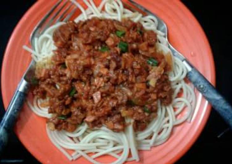 Langkah mengolah Spaghetti bolognese Anti Gagal