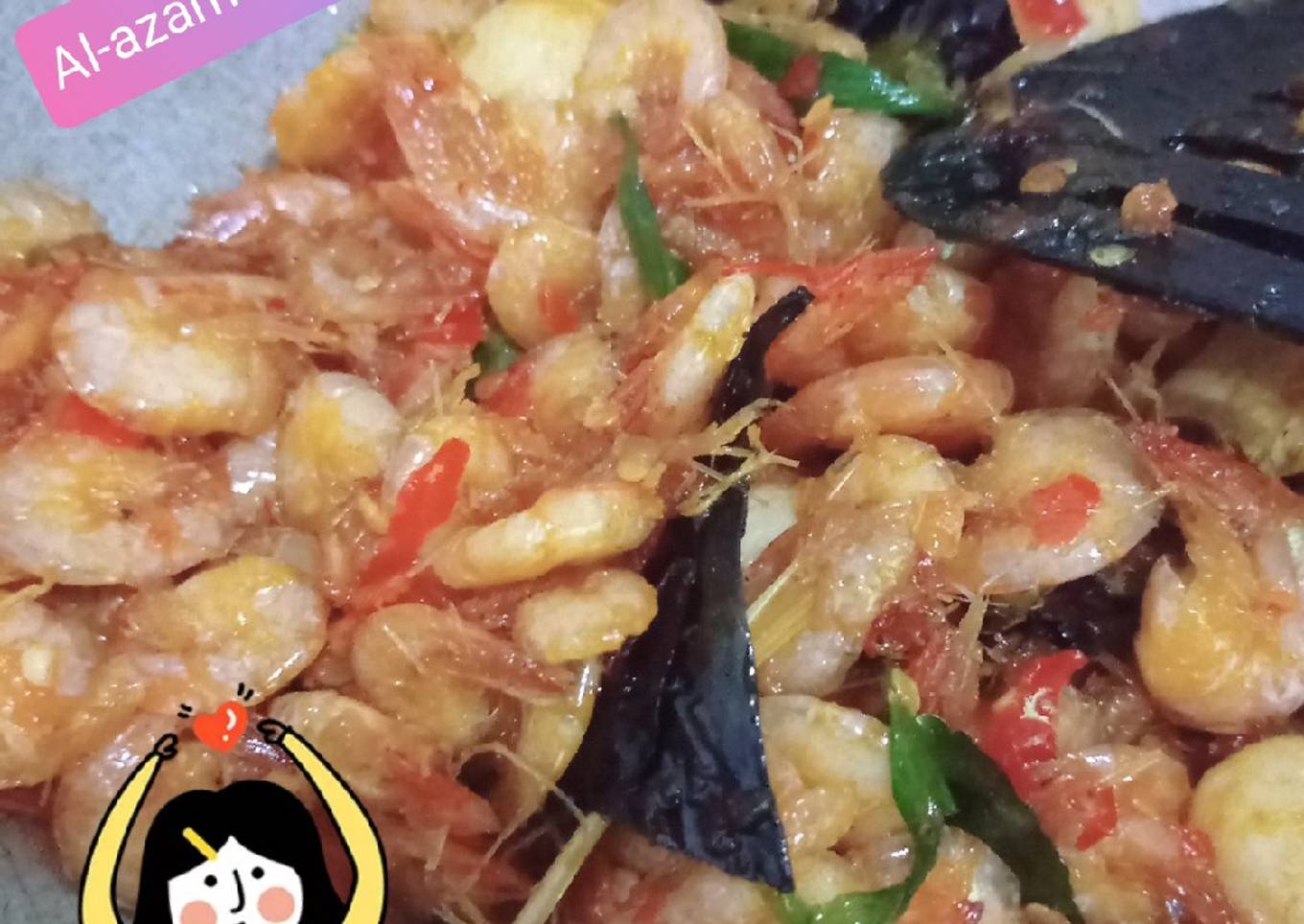 Udang telor puyuh bumbu balado