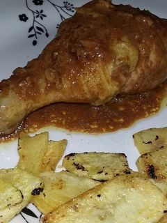 Una foto de Pollo muy sabroso con pomelo y mostaza