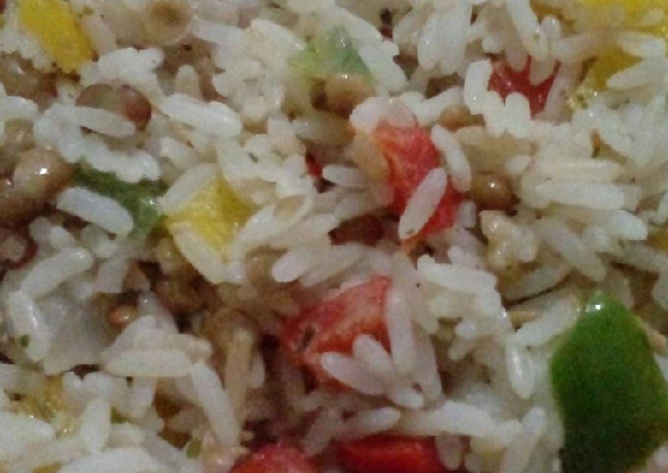 Verduras salteadas con arroz