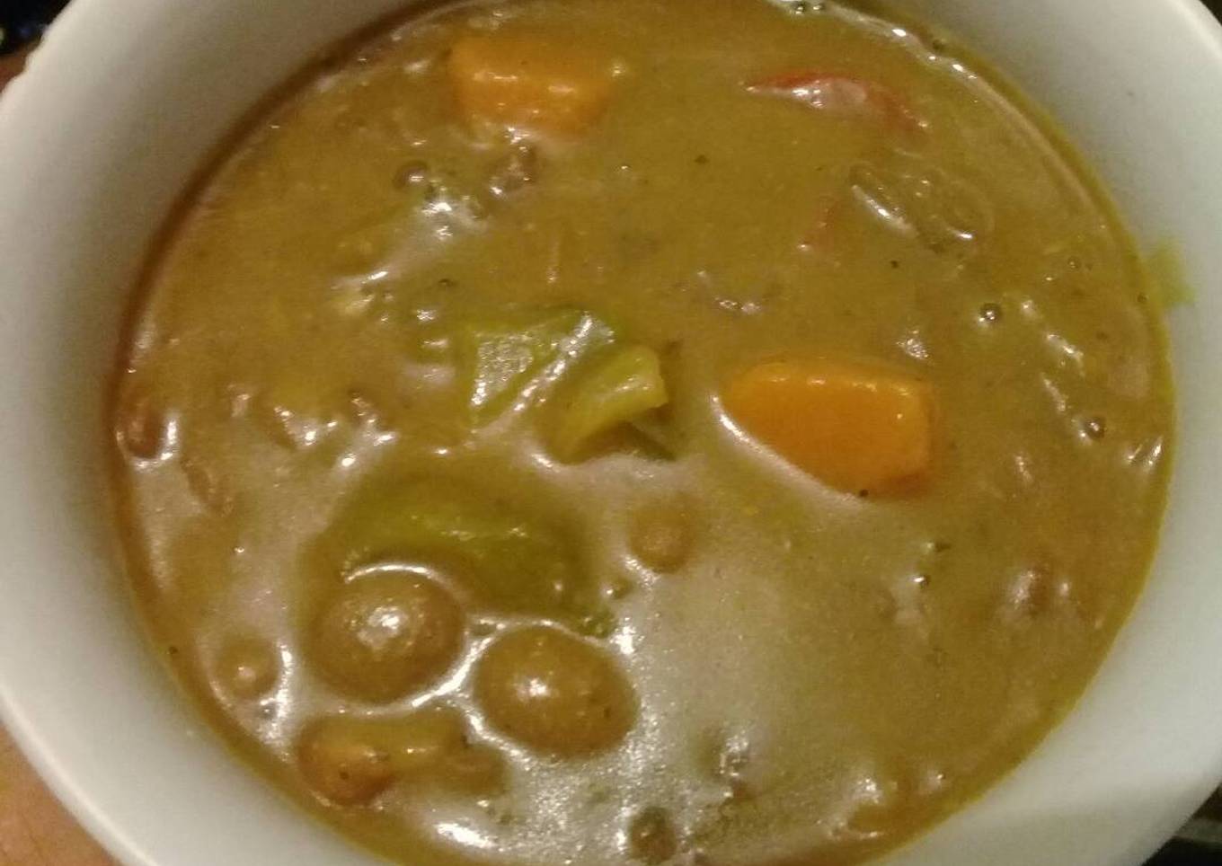 Brown beans soup