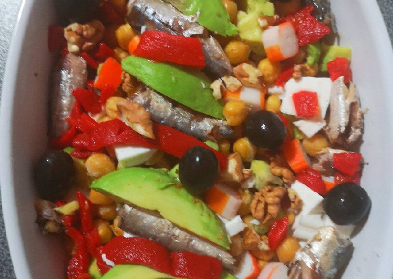 Ensalada de garbanzos tostados