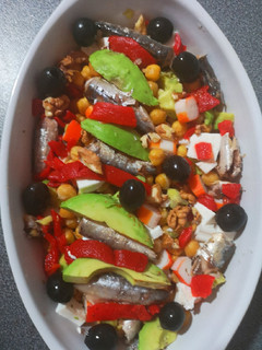 Una foto de Ensalada de garbanzos tostados