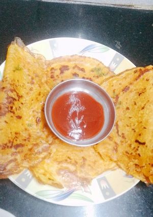 ચણાના લોટના પુડલા{ Besan pudla recipe in Gujarati } રેસીપી મુખ્ય ફોટો
