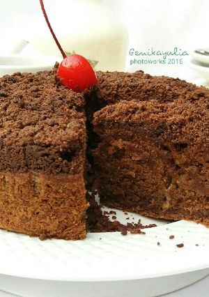 Foto resep Choco Crumble Banana Cake