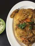 Pollo deshuesado Relleno con Camarones