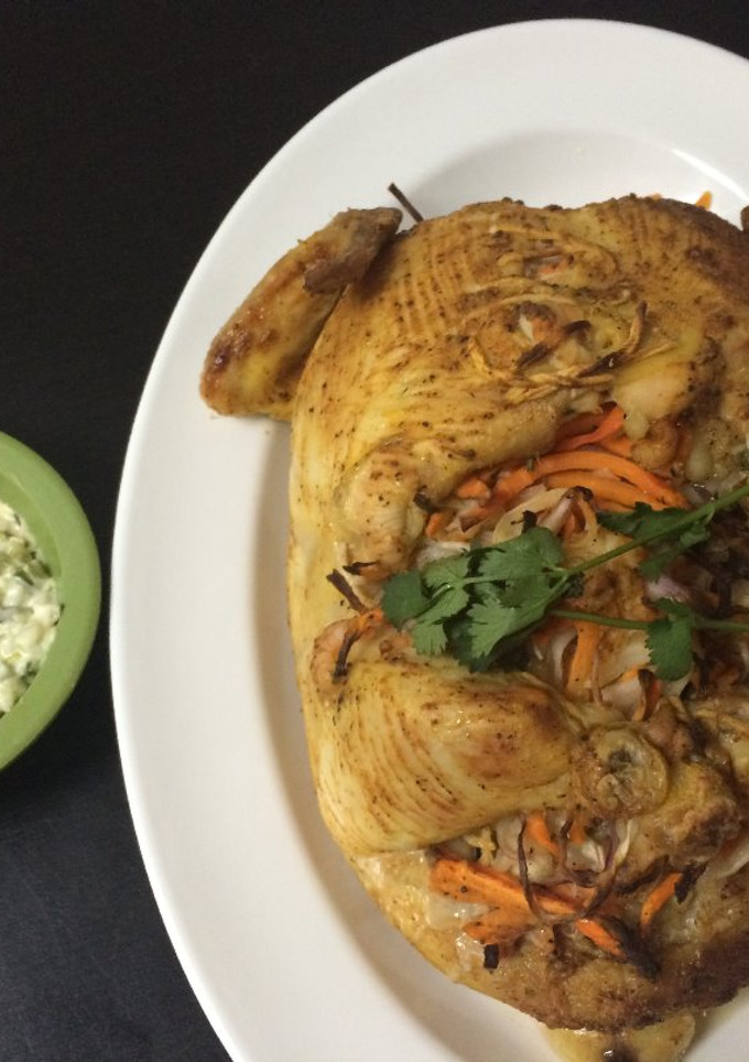 Una foto de Pollo deshuesado Relleno con Camarones