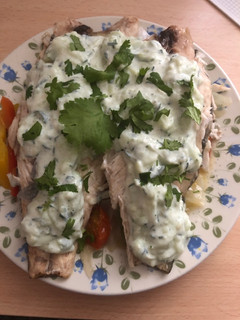 Una foto de 301. Lubina al estilo griego (principal pescado)