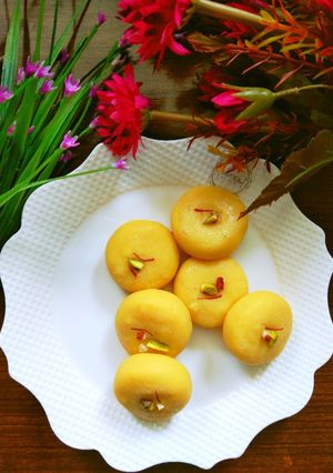 A picture of Instant Kesar Peda.