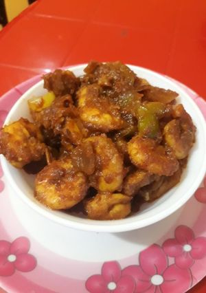 A picture of চিংড়ি চিলি মশালা.