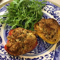 A picture of Stuffed roasted peppers with sunflower seeds #mycookbook.