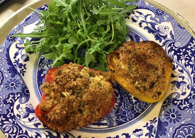 Stuffed roasted peppers with sunflower seeds #mycookbook