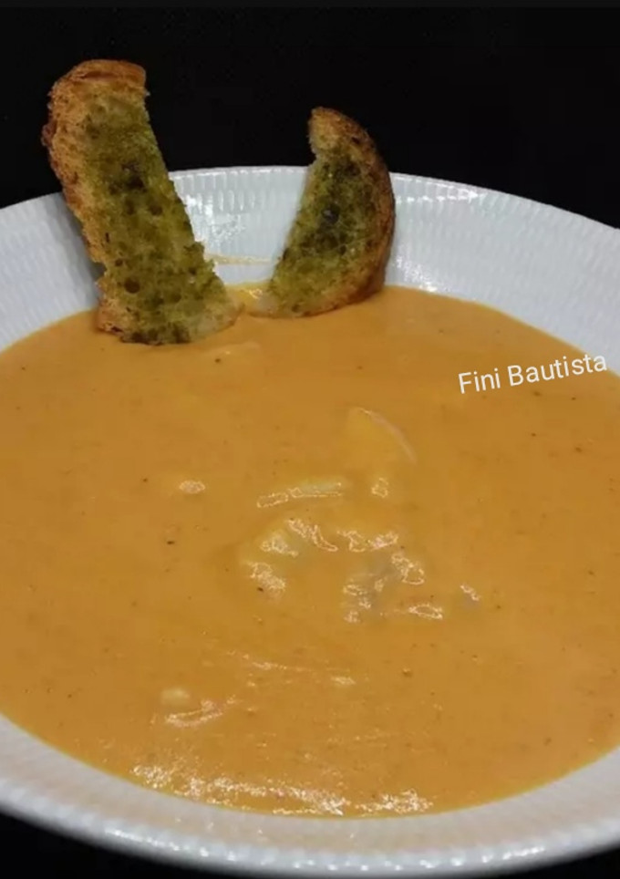 Una foto de Crema de marisco