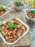 Puding Roti Kopi topping Kacang Mede-Meses